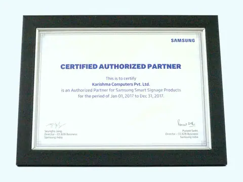 Samsung — Certified Authorized Partner certificate