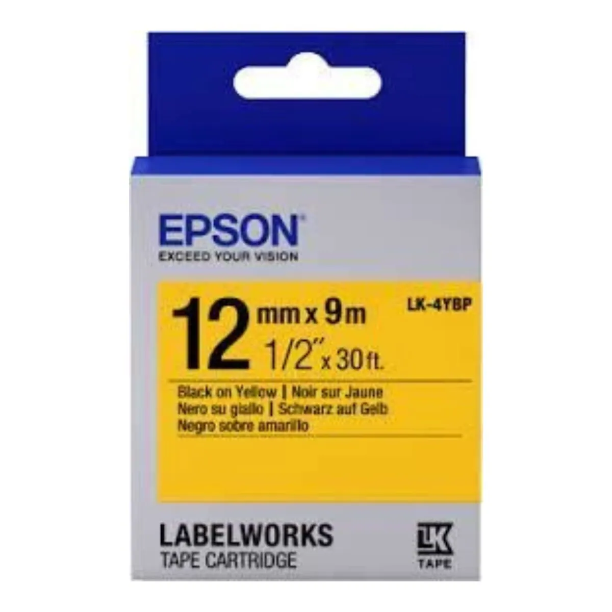 Epson Black on White Tape 24 mm LK-6WBN