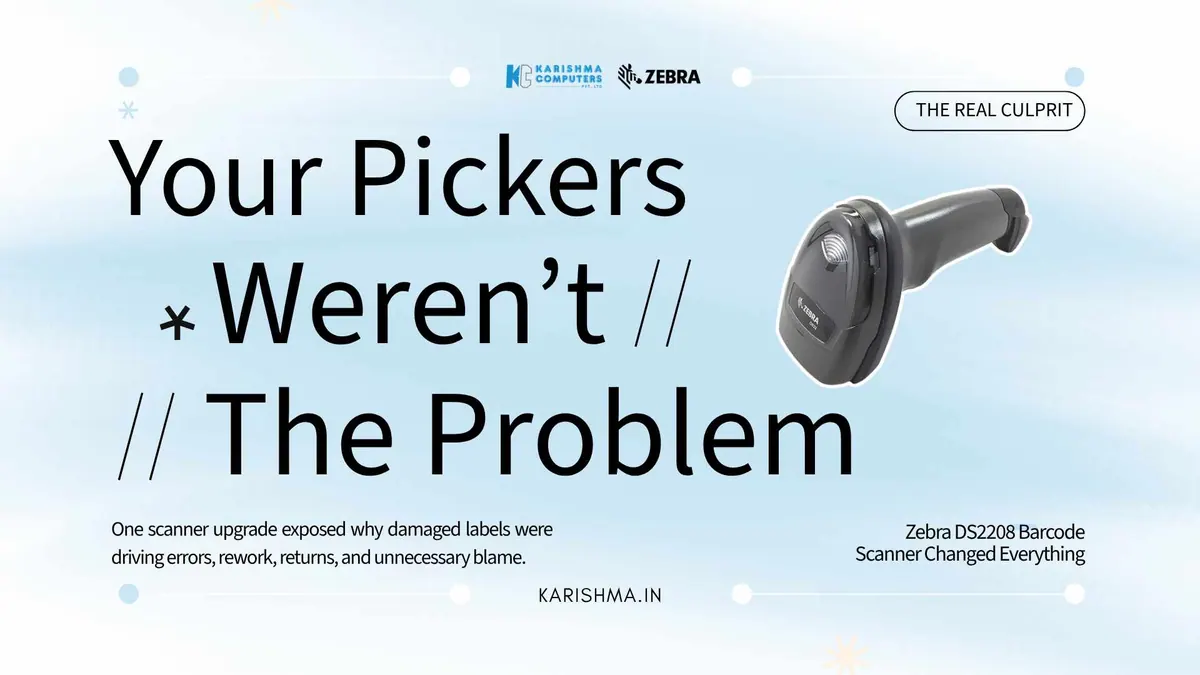Zebra DS2208 Barcode Scanner Delhi NCR Warehouse