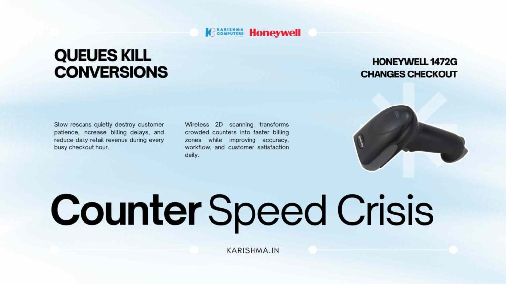 Honeywell 1472g 2D scanner reading QR code on phone screen