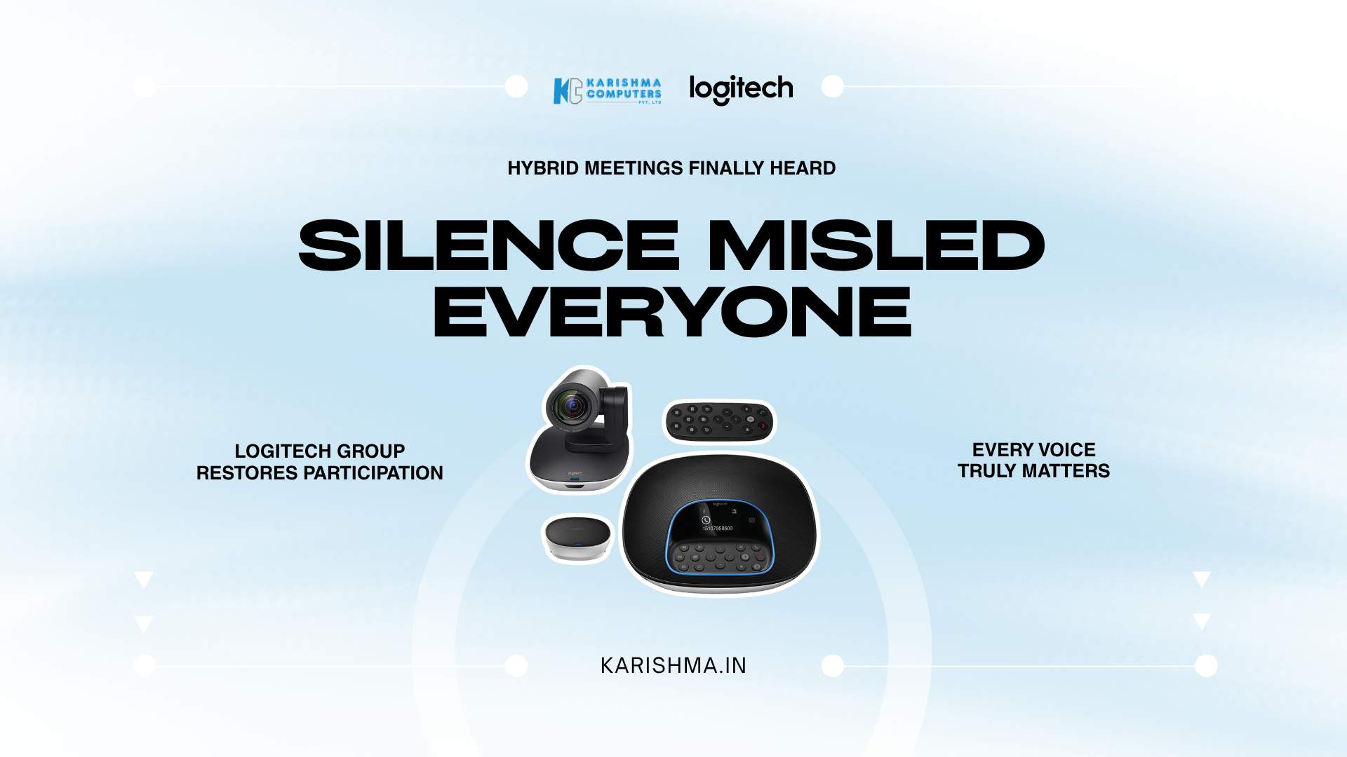 Blog 3 Logitech GROUP conference camera and speakerphone in a Delhi NCR corporate boardroom